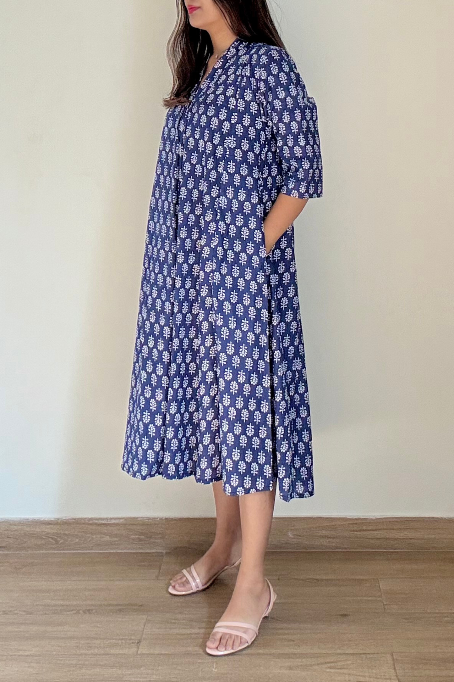 Birdsong Indigo Kurta Dress | Cotton | Blue