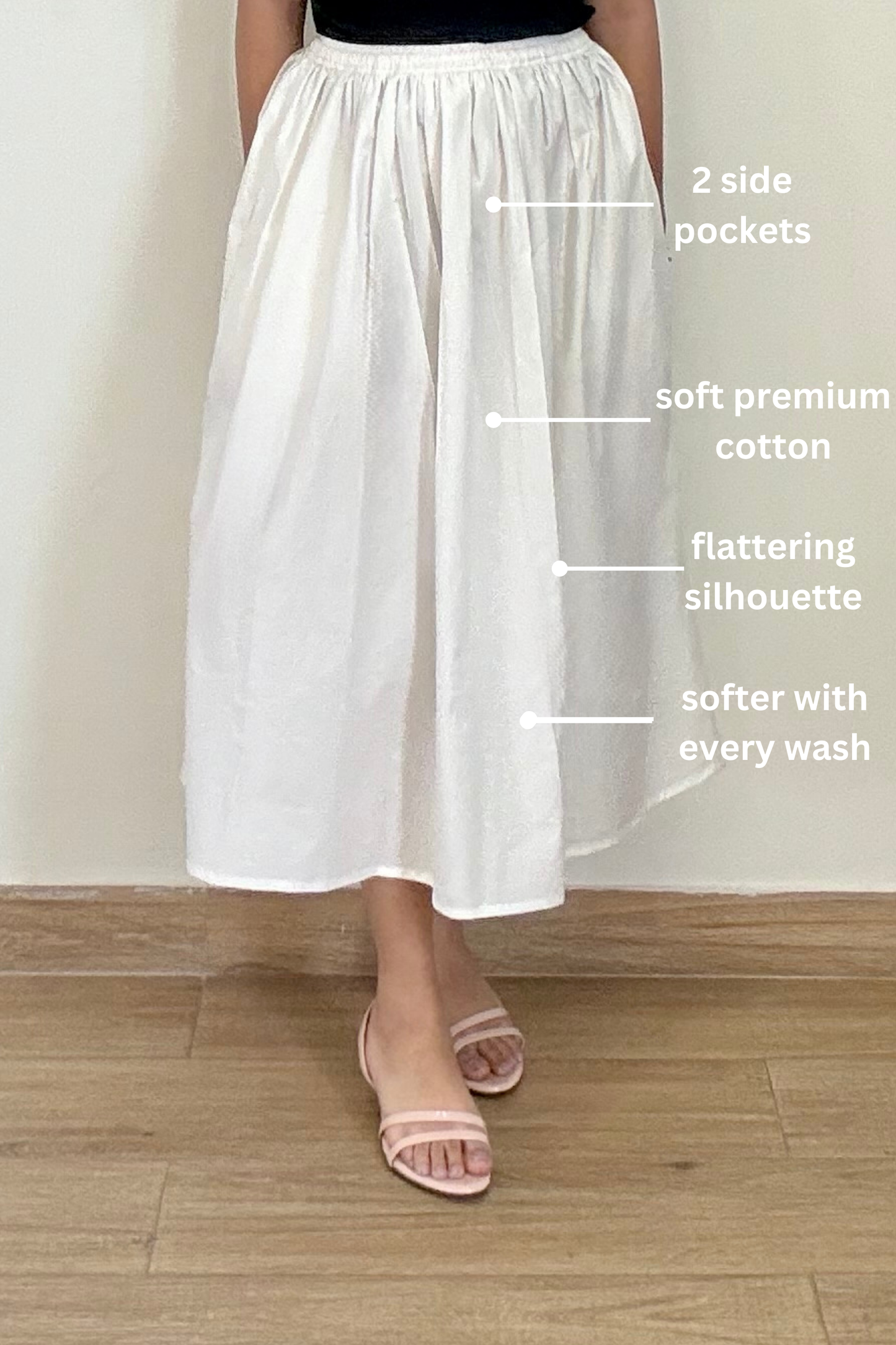 Do It All Crisp Skirt | Cotton | White