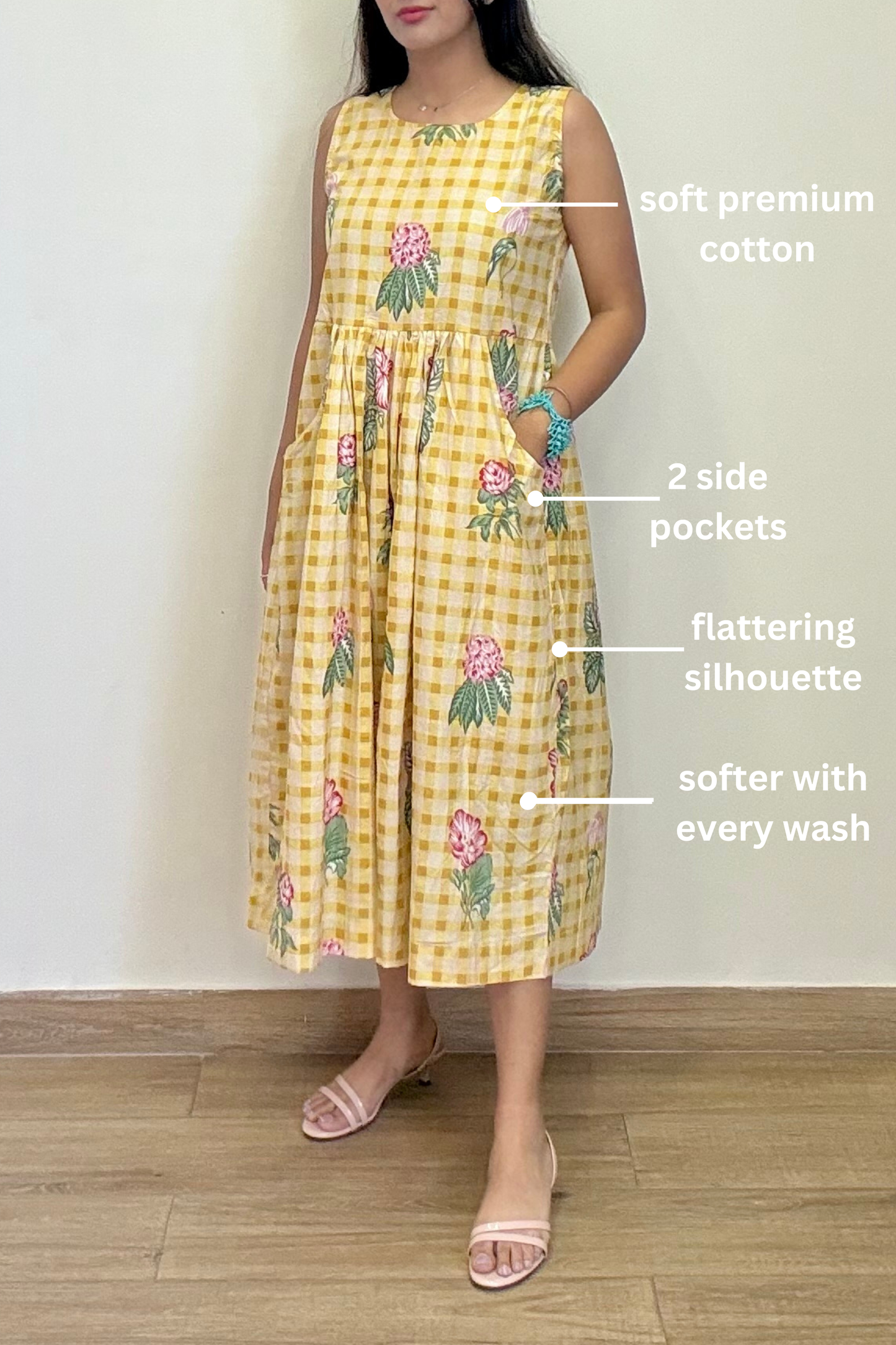 Cha High Tea Dress | Cotton | Yellow