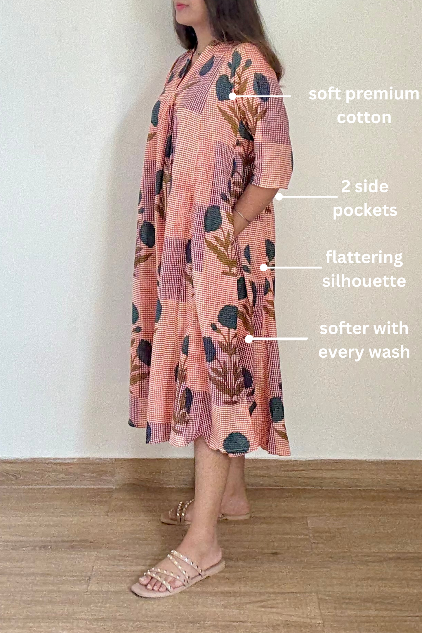 Oranji Kurta Dress | Cotton | Multicolor
