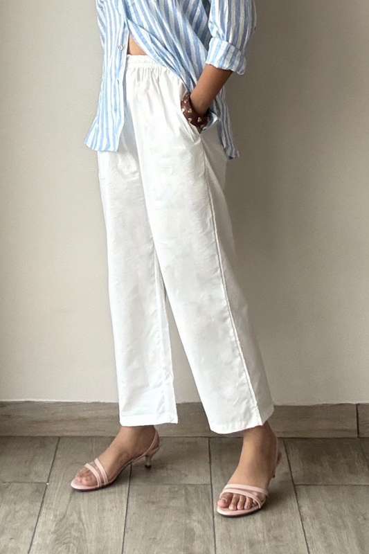 Do It All Crisp Pants | Cotton | White