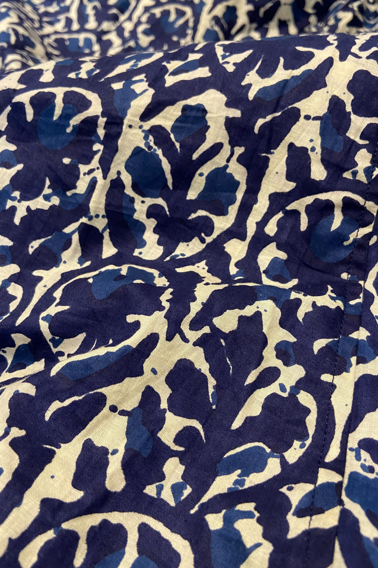 Syahi Batik Kurta Dress | Cotton | Blue