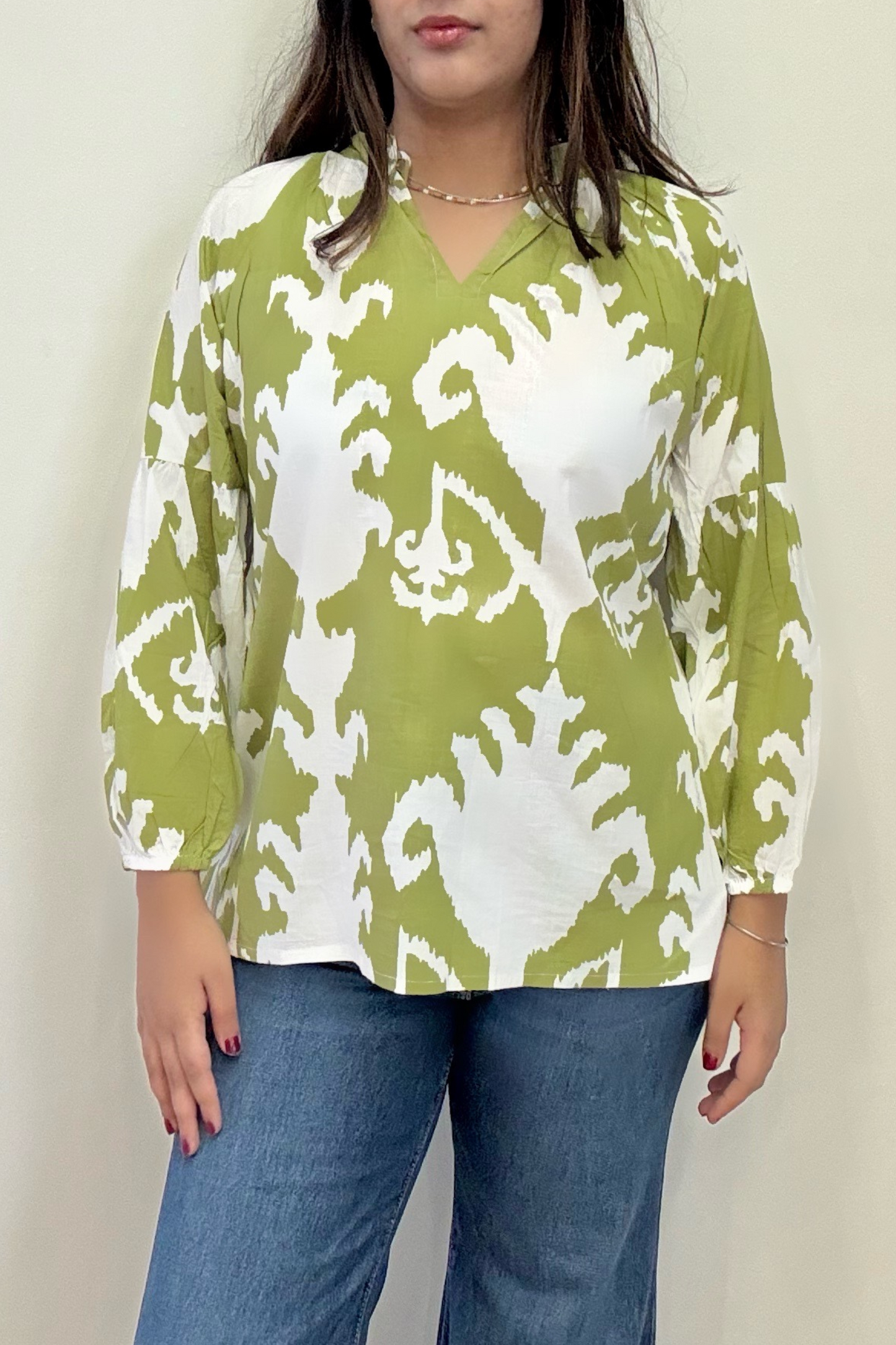Skykkat Top | Cotton | Green