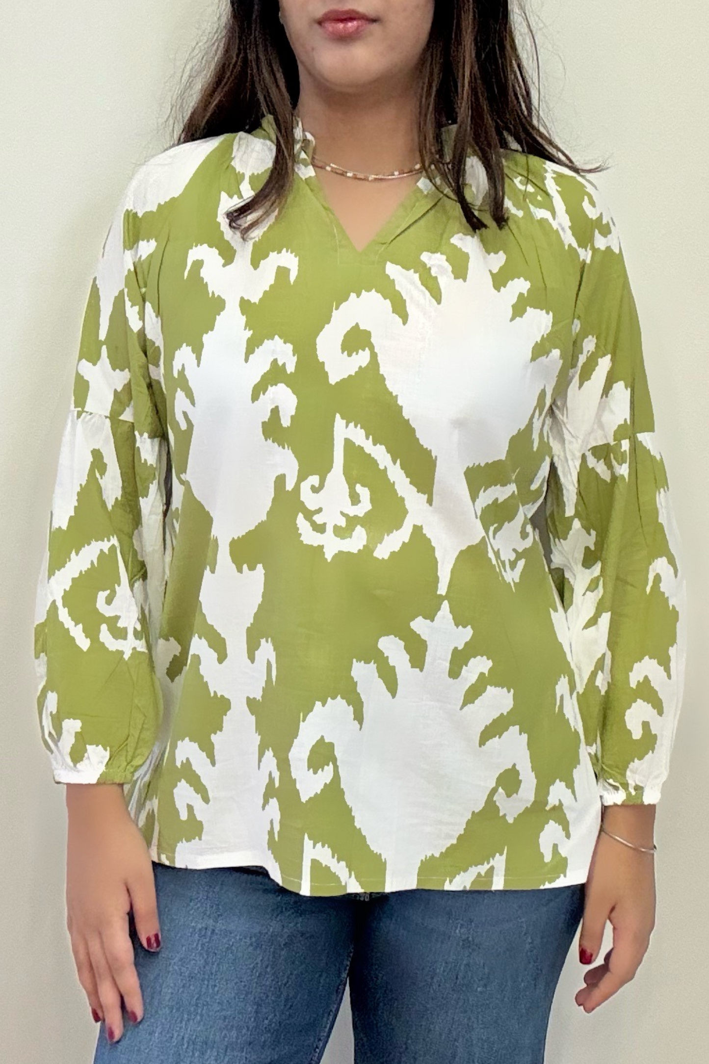Skykkat Top | Cotton | Green