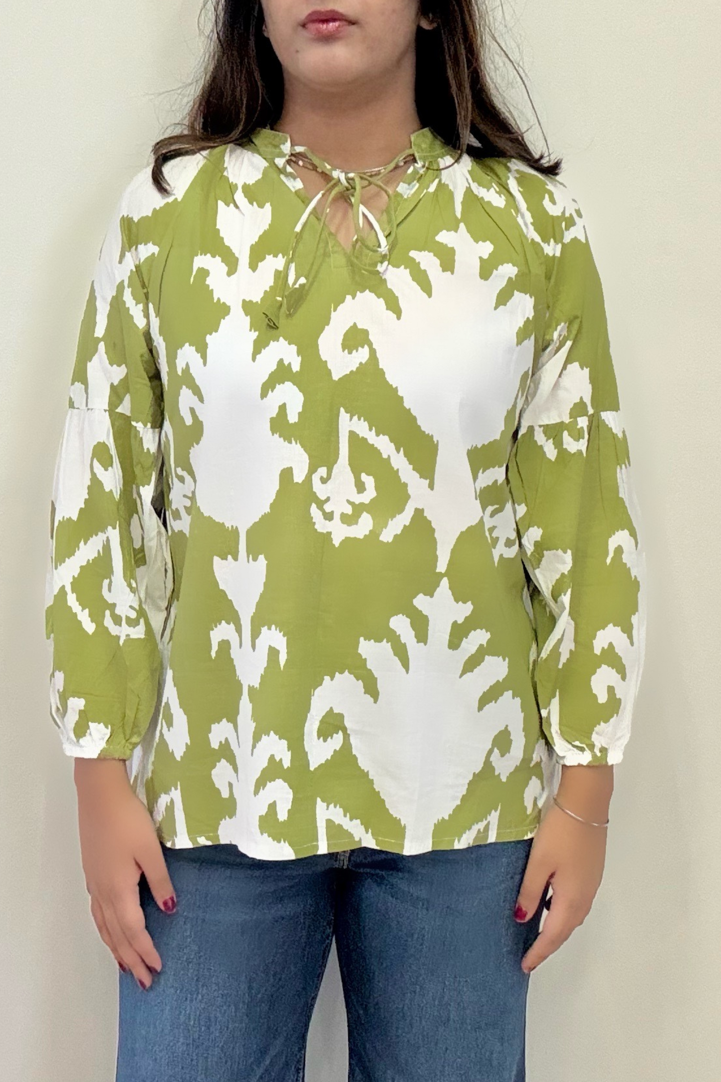 Skykkat Top | Cotton | Green
