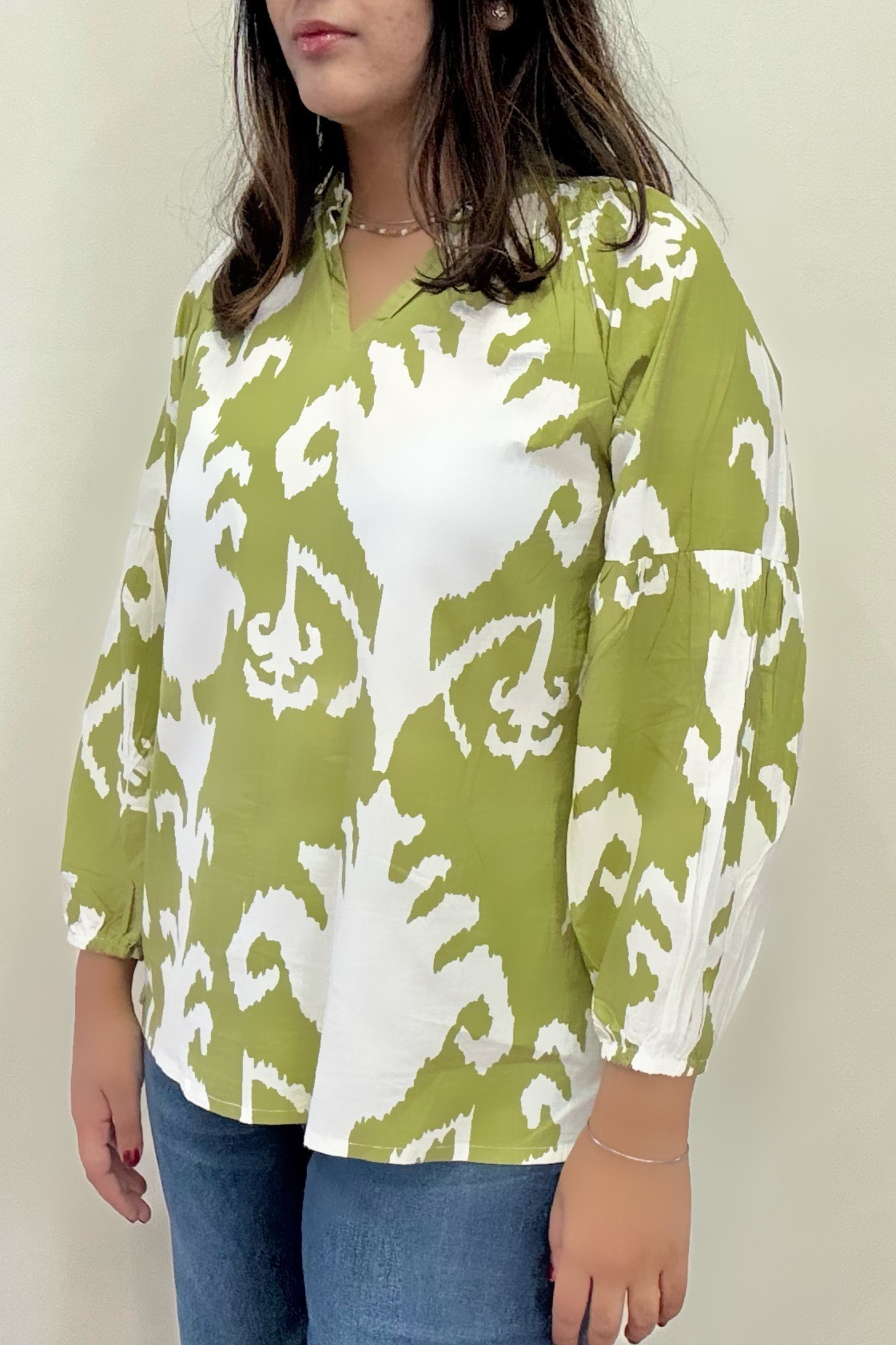 Skykkat Top | Cotton | Green