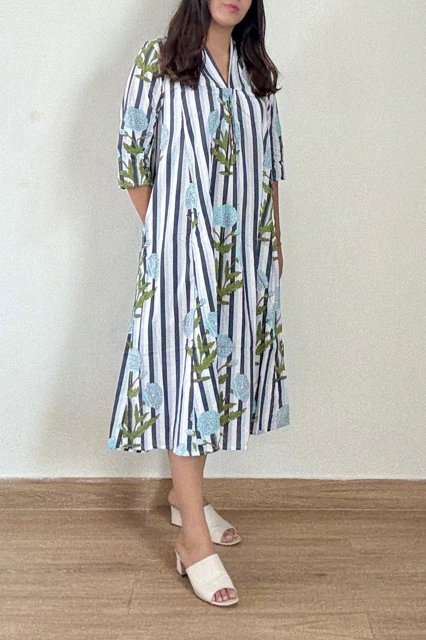Sky Bagh Kurta Dress | Cotton | Blue