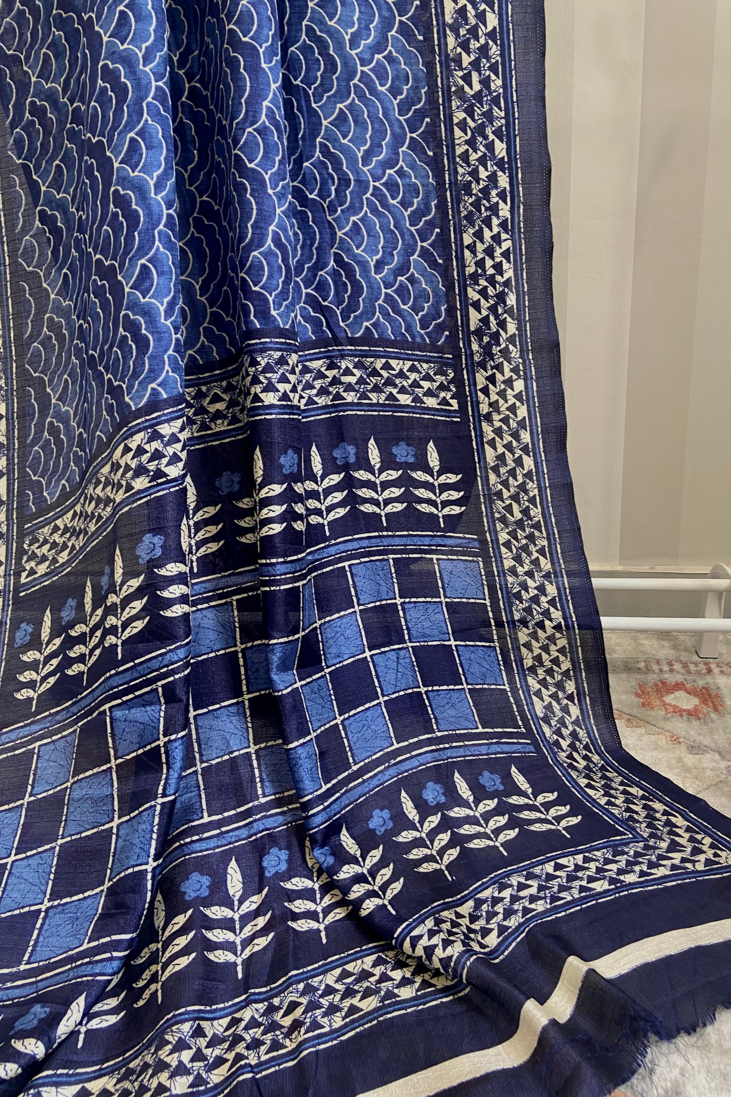 Indigo Dreams Batik Saree | Silk | Blue