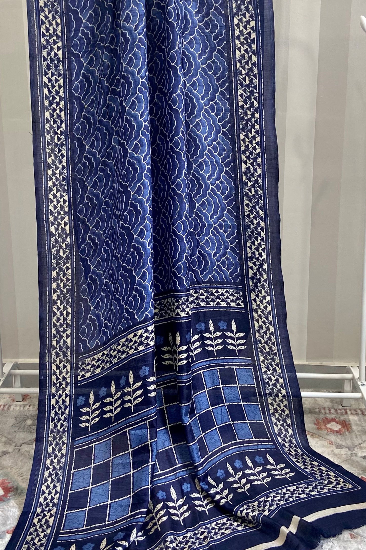 Indigo Dreams Batik Saree | Silk | Blue