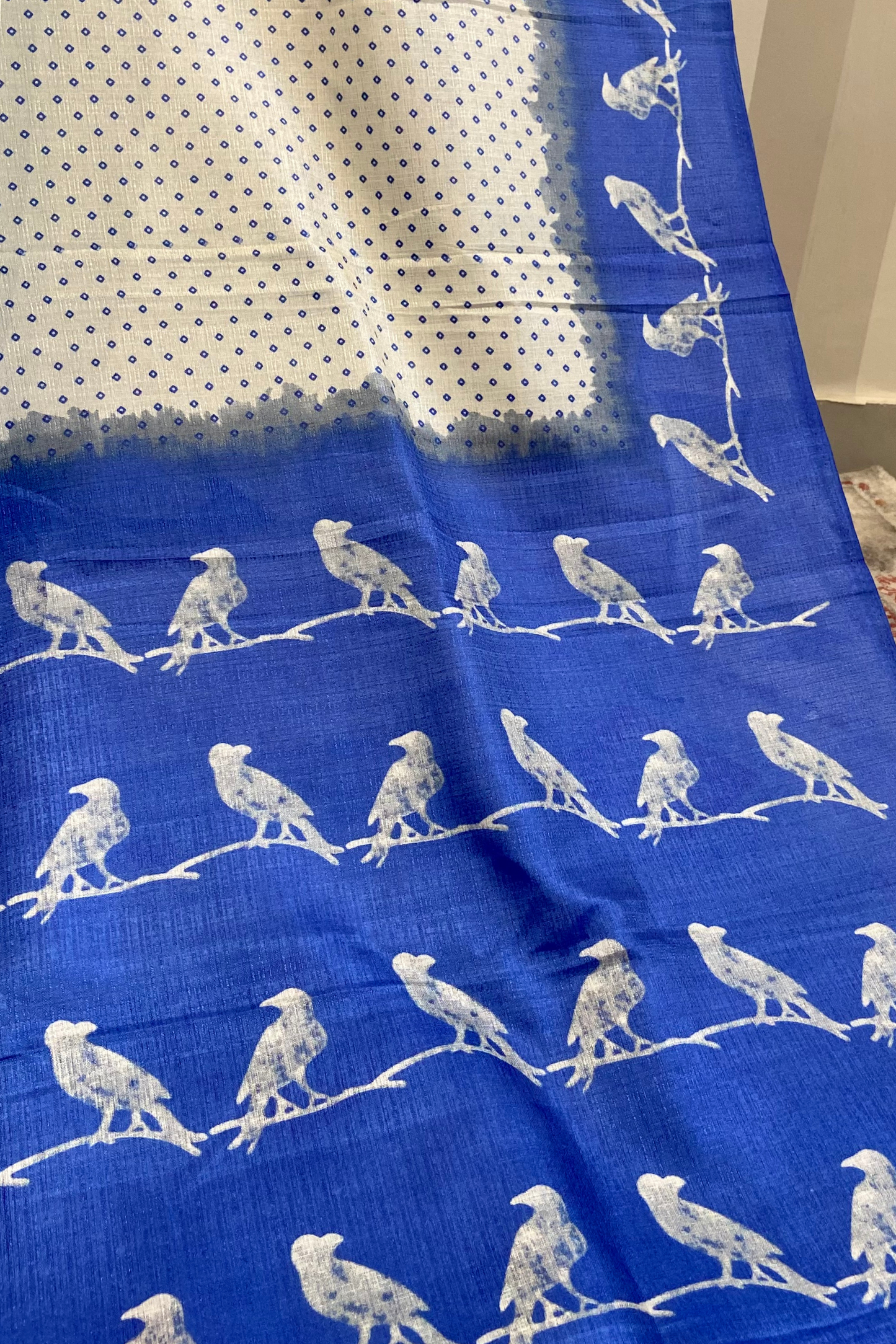 Neel Chidhi Bandhej Saree | Silk | Blue