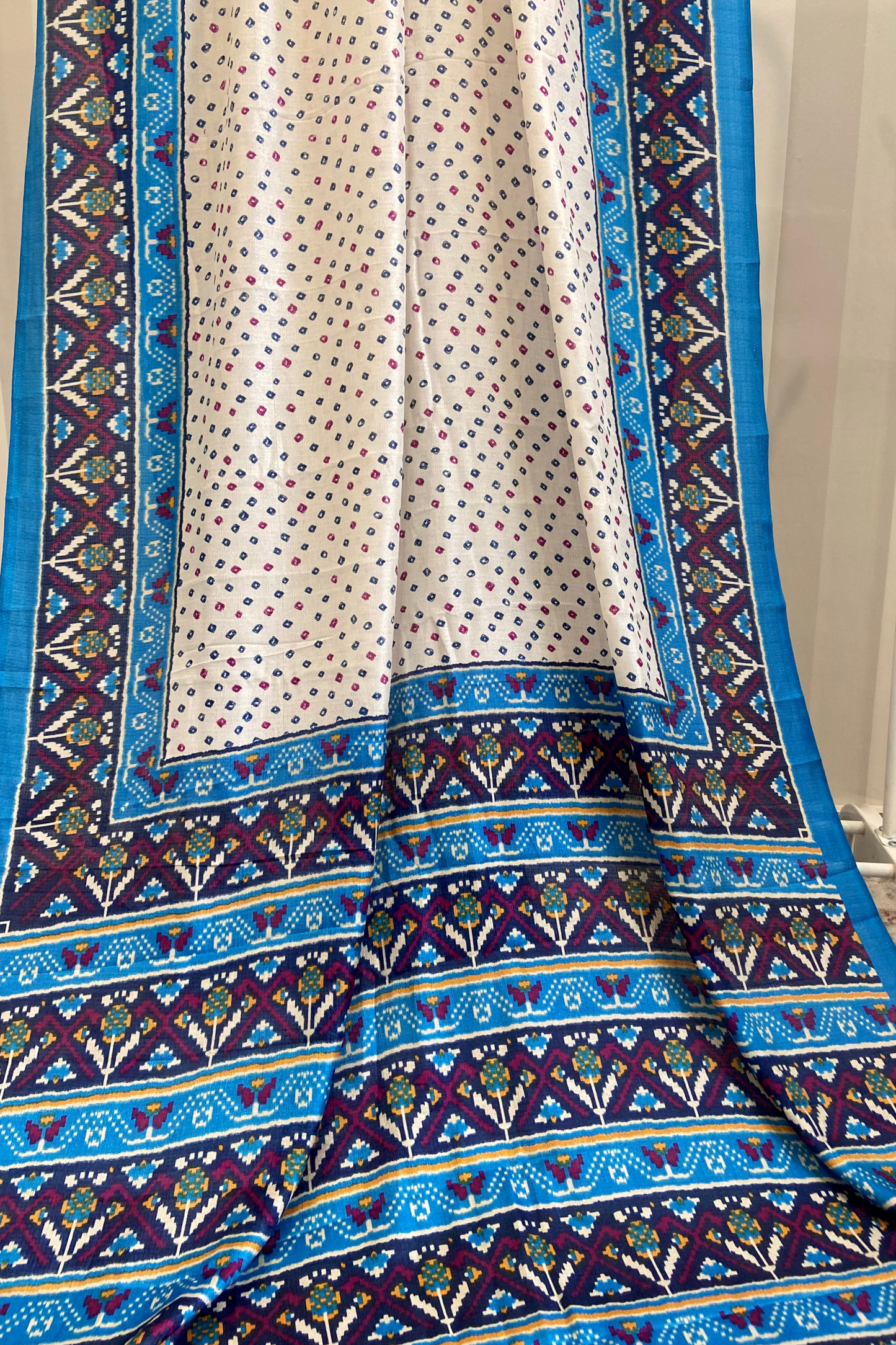 Dilruba Bandhej Saree | Silk | Blue