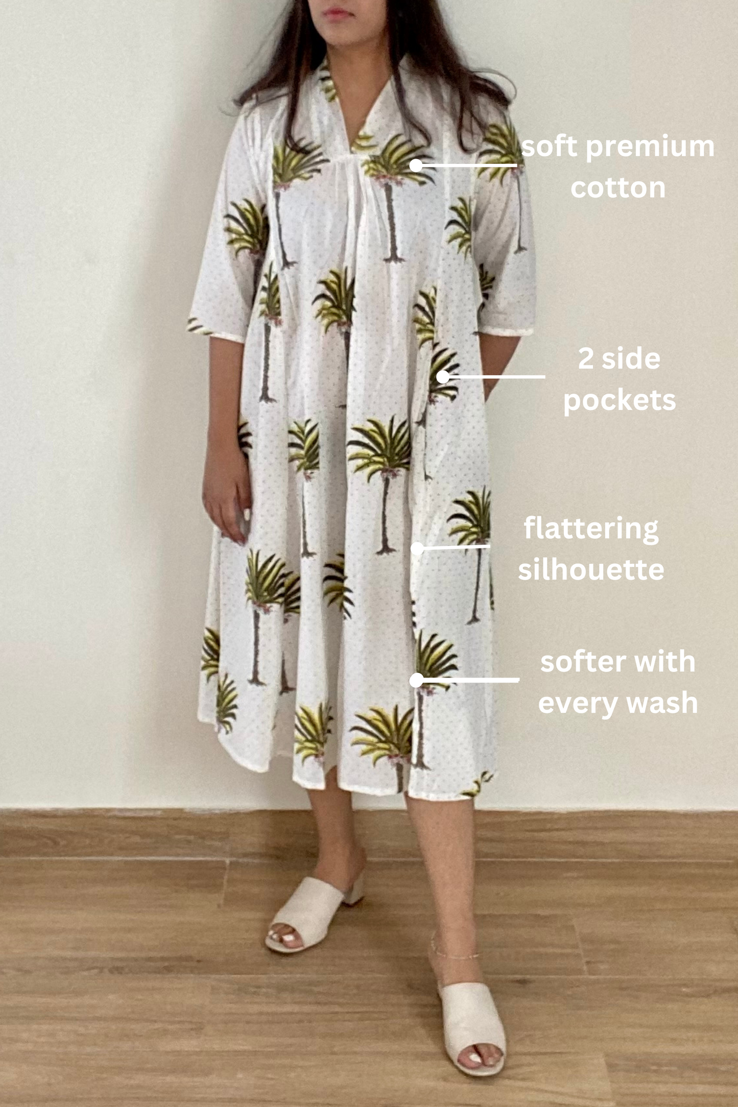 Coco Breeze Kurta Dress | Cotton | White