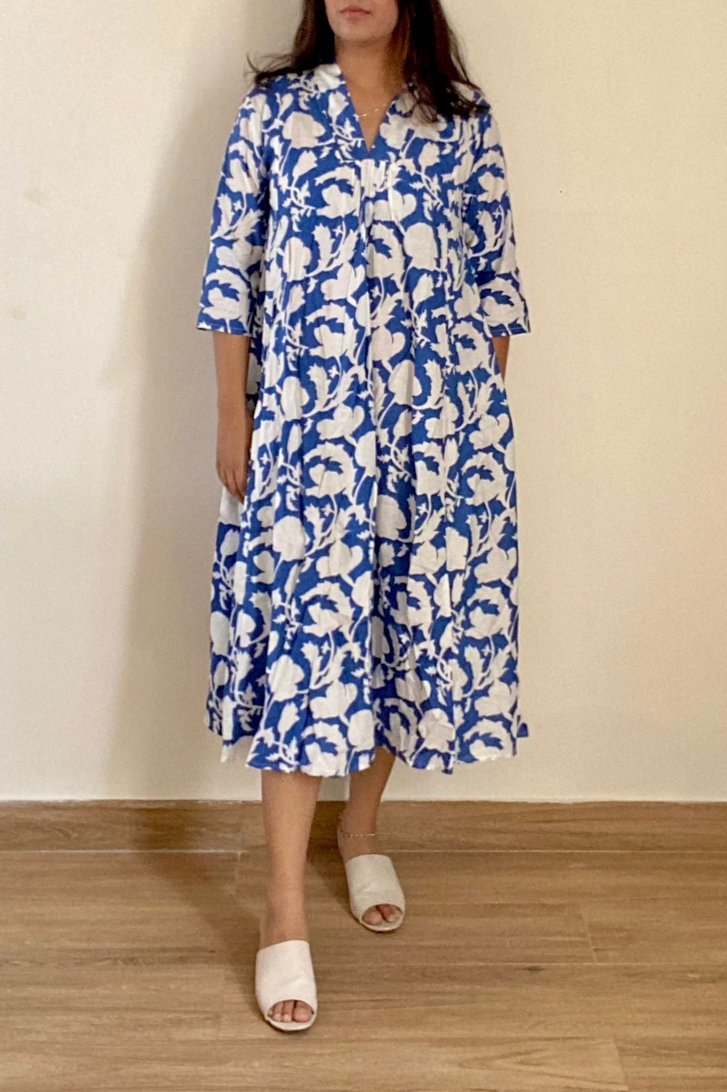 Poppy Dreams Kurta Dress | Cotton | Blue