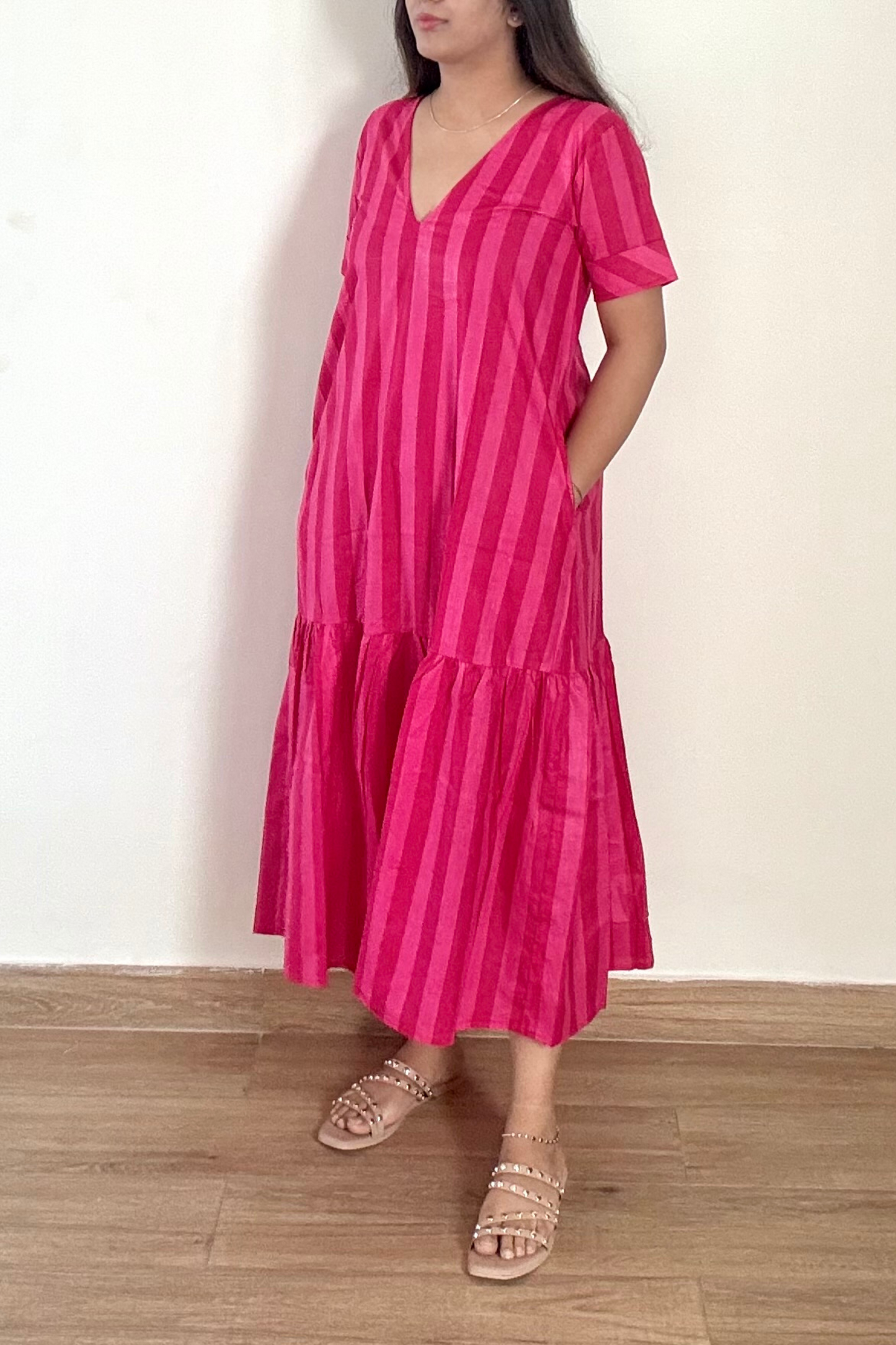 Blush Tiered Dress | Cotton | Pink