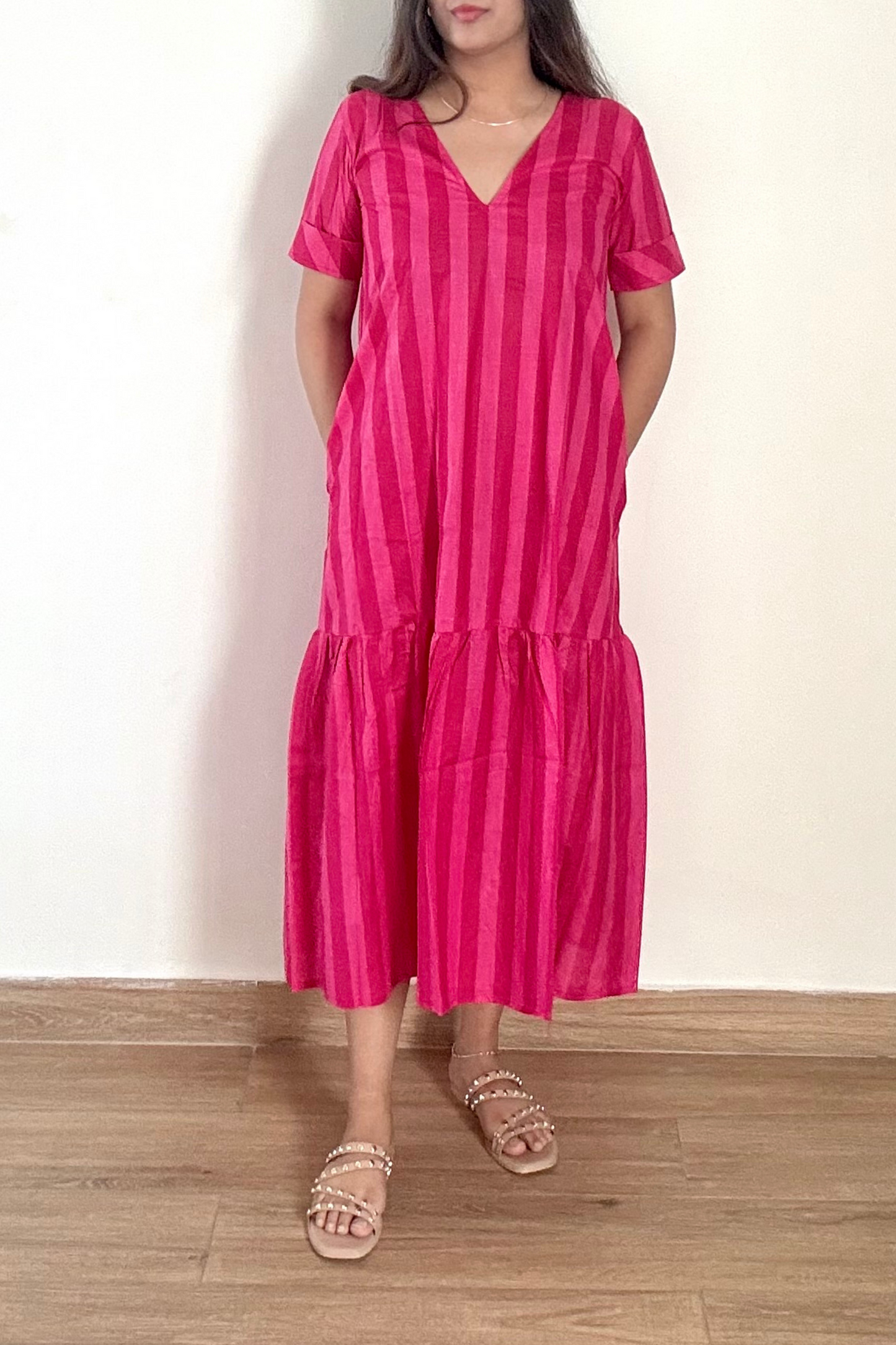 Blush Tiered Dress | Cotton | Pink