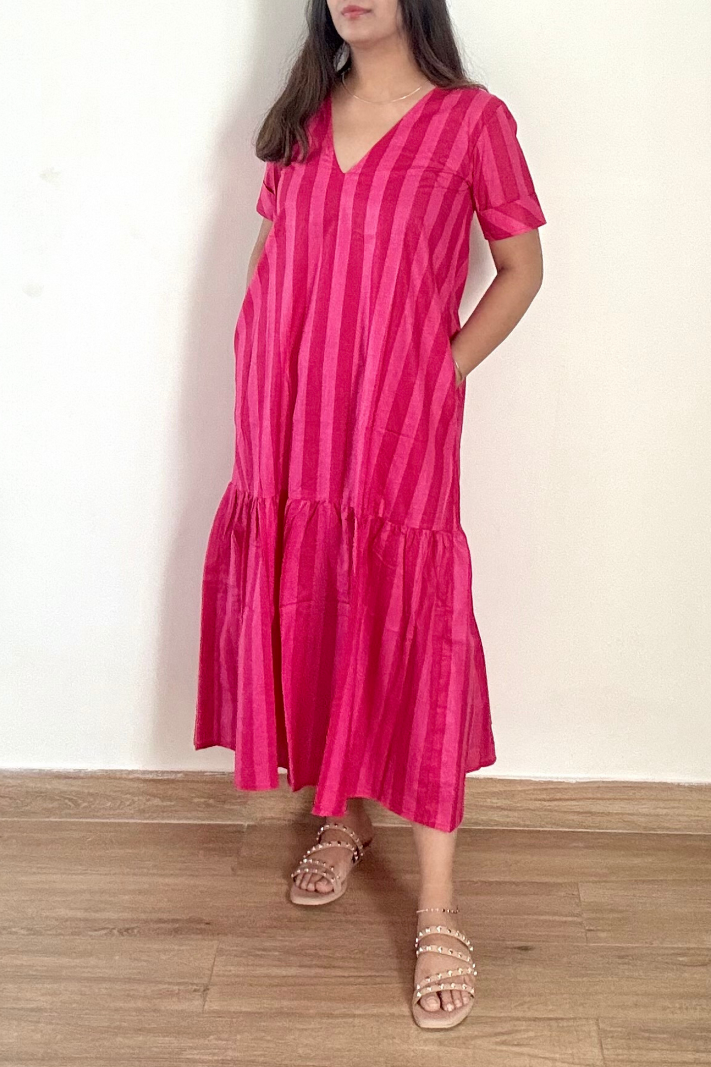 Blush Tiered Dress | Cotton | Pink