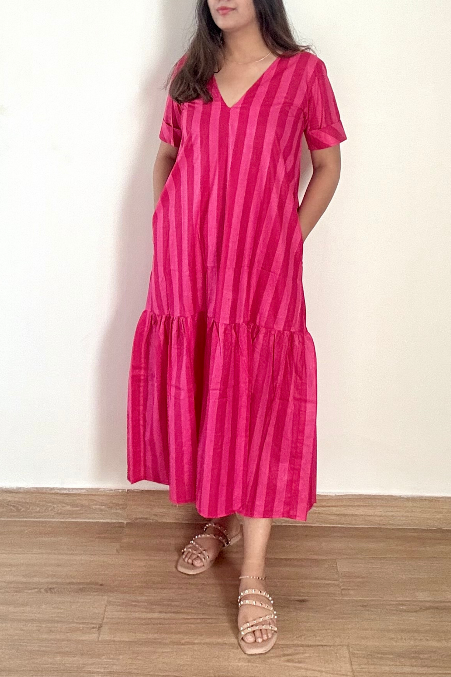 Blush Tiered Dress | Cotton | Pink